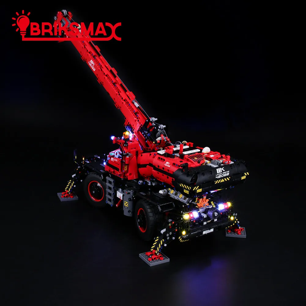BriksMax Led Light Up Kit для серии Technic вездеходный кран строительные блоки совместимы с 42082(не включает модель