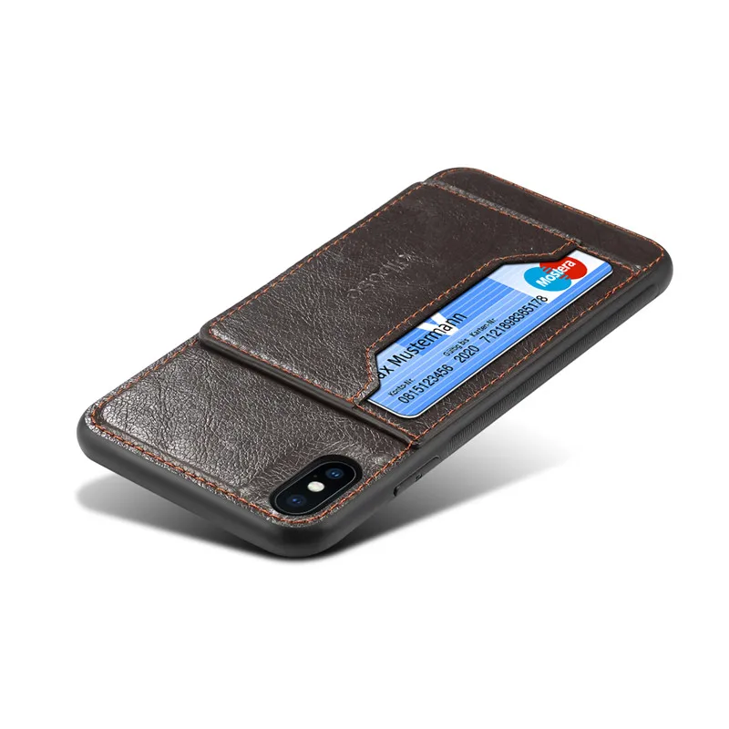 For iPhone 7 8 Plus 6 6s Magnetic Stand Phone Cover XR XS Max X Wallet Card Case Crazy Horse Leather Flip | Мобильные телефоны и