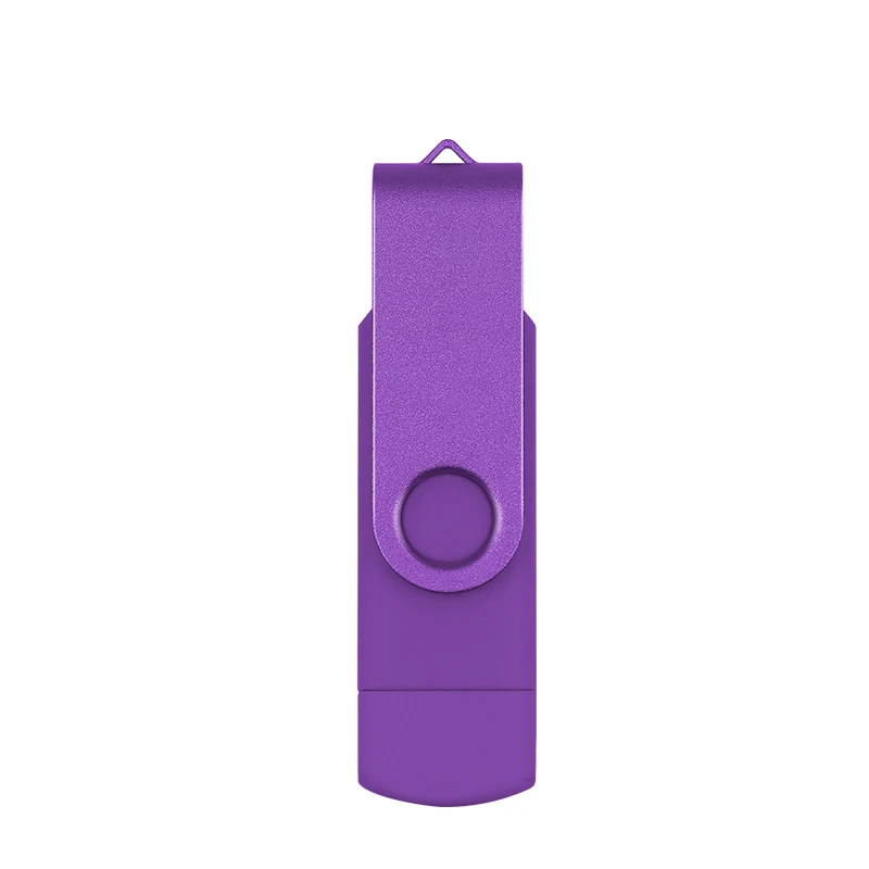 Фиолетовый Usb флеш-накопитель 128 Гб OTG флеш-накопитель 64 Гб Смартфон Флешка 32 Гб 16 Гб металлический otg флеш-накопитель cle usb флеш-накопитель 8 ГБ устройства для хранения - Цвет: Фиолетовый