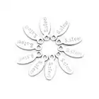 100 шт.компл., буква из нержавеющей стали бисер с принтом для браслетов, модная Личность кулоны для ювелирных изделий, фурнитура для самостоятельного изготовления