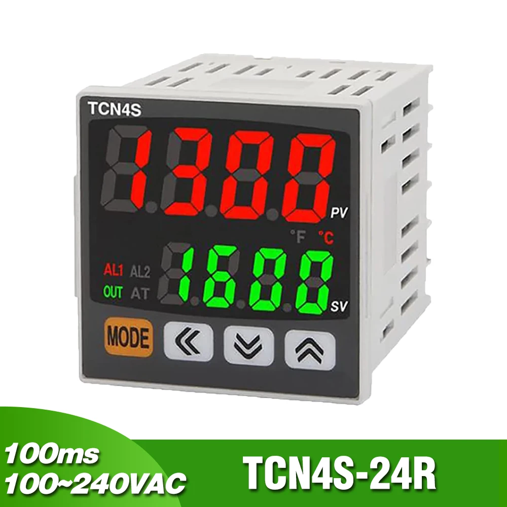 TCN4S-24R Temperature Controller for AUTONICS Thermocouple Input 4-Digit 7-Segment LED Relay + SSR Drive Output Thermostat le3sb authentic original autonics timer relay