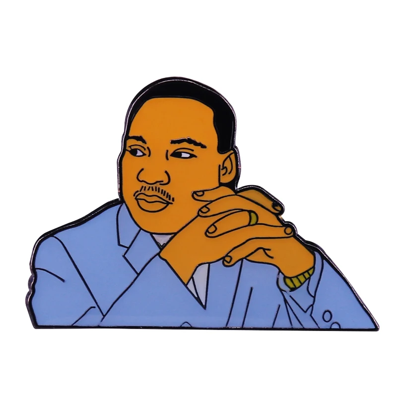 Брошь Dr. Martin Luther King Jr. булавки с надписью Radical Dreams черные ювелирные изделия в стиле