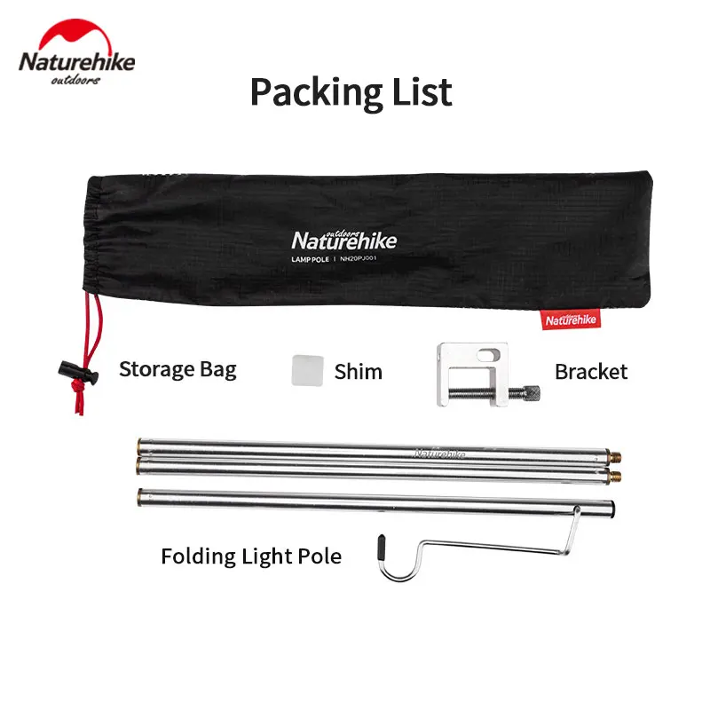 

Naturehike QingHong Folding Lamp Pole Outdoor Portable Camping Light Aluminum Alloy Light Bracket