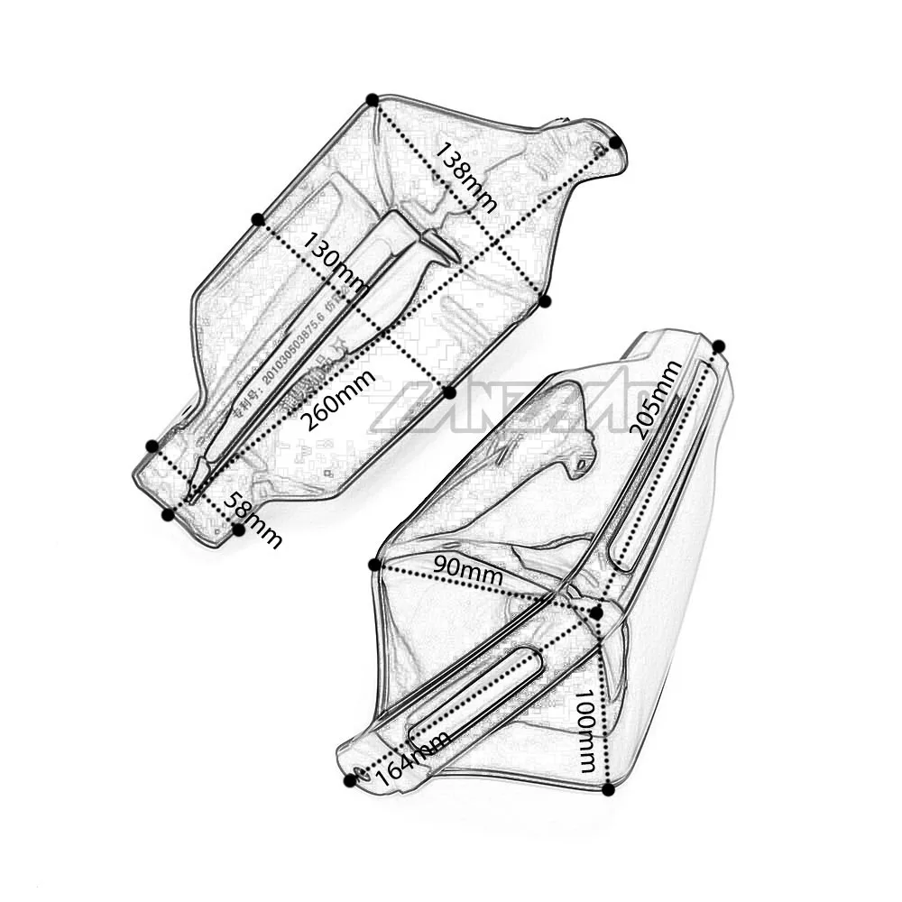 Защита для рук на мотоцикл универсальная защита от ветра лобовое стекло 22 мм Kawasaki
