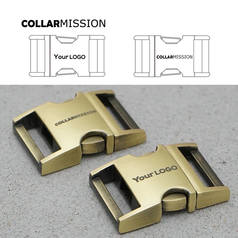 

Metal engraved side release curved buckles durable hardware strong security lock pet collars diy parts Zinc Alloy CK20QT02