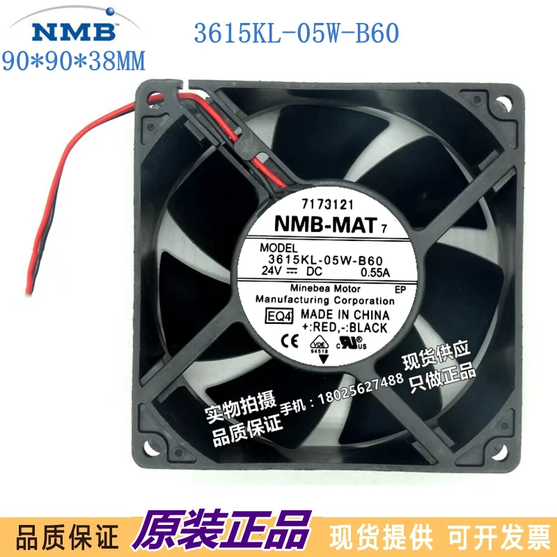Новый оригинальный NMB 3615KL 05W B60 9 см 9038 24 В 0.55A инверторный охлаждающий