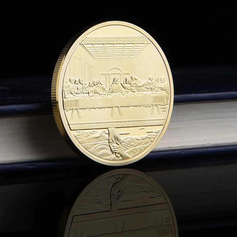 Jesus Christ Gold Plated Commemorative Coin Collectible Gift Bit coins Historical Memorabilia European Style Decorative | Дом и сад
