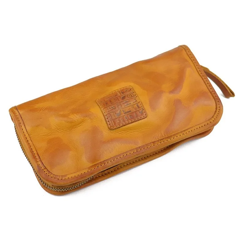 

Wallet card bag 2020 new vegetable tanned leather distressed retro business large-capacity multi-function driver's license bag