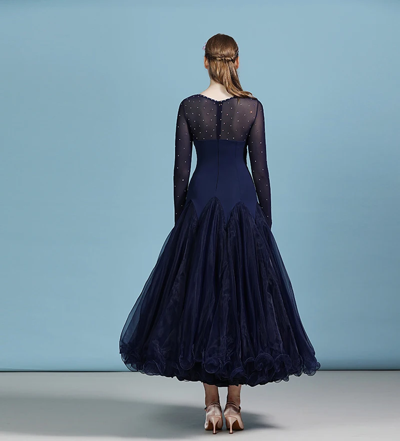 

Black Ballroom Competition Dance Dresses Adult High quality Waltz Dancing Skirt Lady's Cheap Tango Ballroom Dance Dress