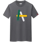 Мужская хлопковая футболка JFUNCY, летняя свободная футболка с коротким рукавом и принтом, 100%, S-6XL