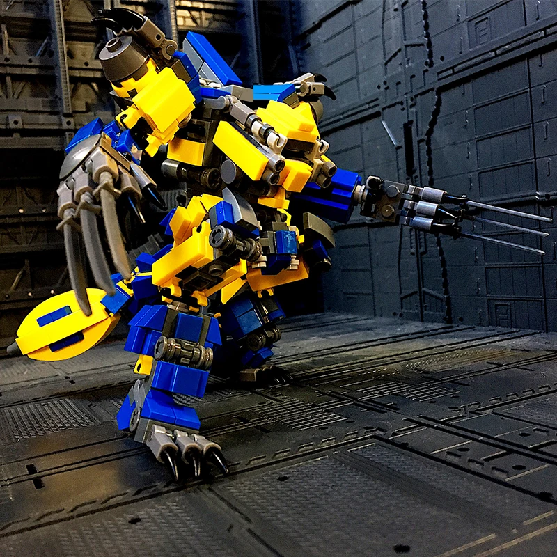 442PCS Original Design Mech Warrior Building Blocks Toys For Children Armor Wolf Robots Kids Action Anime Figure Model Dolls Toy |