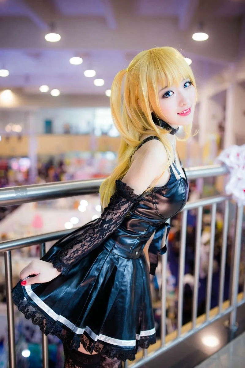 Женский и мужской костюм для косплея lacразных цветов черное кожаное платье парик