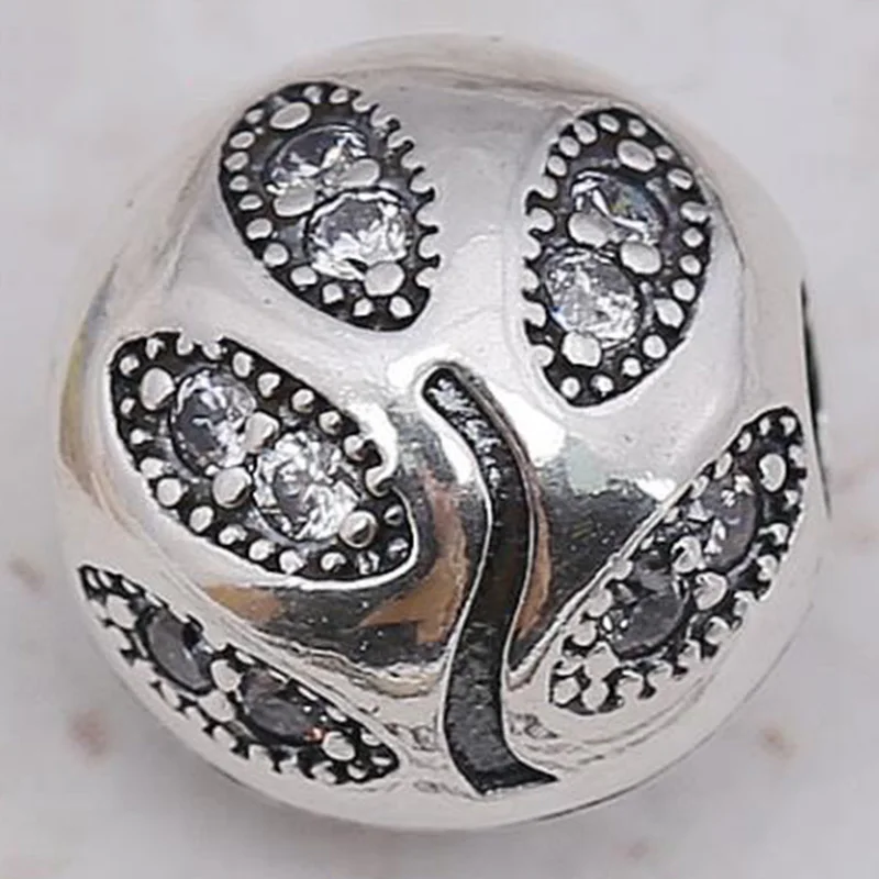 

100% 925 Sterling Silver Fashionable Shining Branch Positioning Buckle Fit Pandora Women Bracelet & Necklace Diy Jewelry