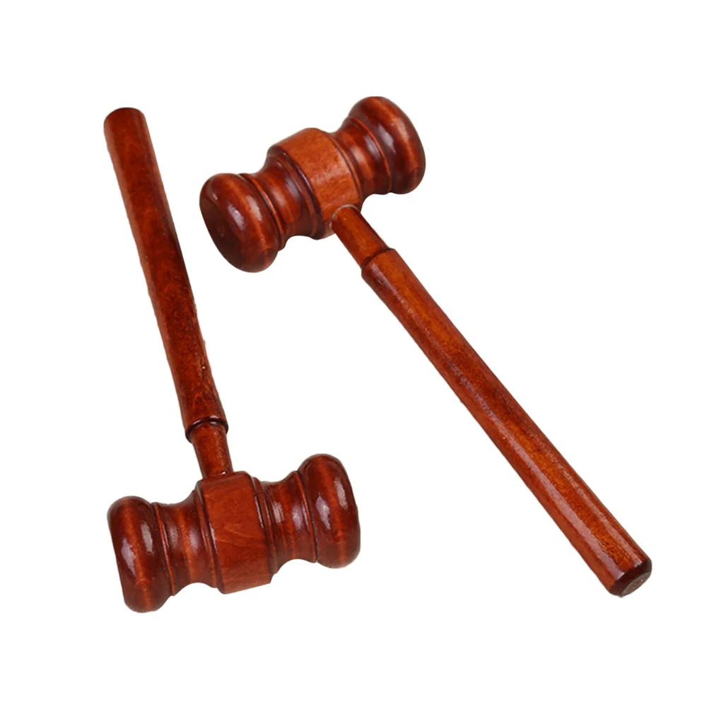 

2pcs Wooden Judge Hammer Mallet Pounding Role Play Creative Beating Gavel Toys Educational for Boys Girls Children