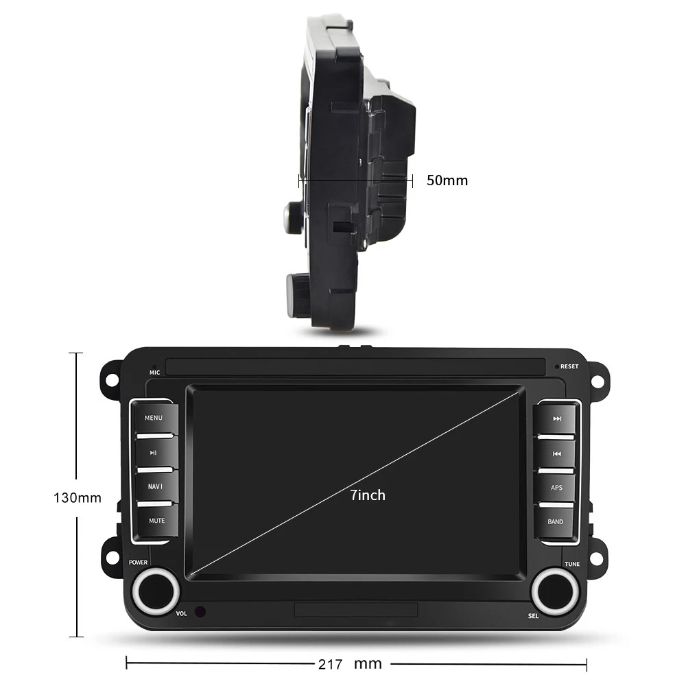 Camecho Android 8 1 автомобильный мультимедийный плеер 2 Din GPS навигация для VW/