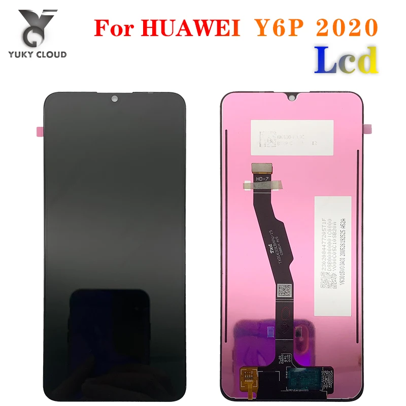 Купи ЖК-дисплей 6, 3 дюйма для Huawei Y6 Prime 2020 Y6P, ЖК-дисплей для Huawei Enjoy 10E Honor 9A, экран с сенсорным экраном и дигитайзером в сборе за 1,638 рублей в магазине AliExpress