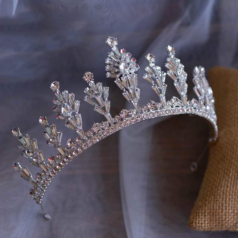 Himstory Роскошная Хрустальная корона свадебные аксессуары для волос тиары короны