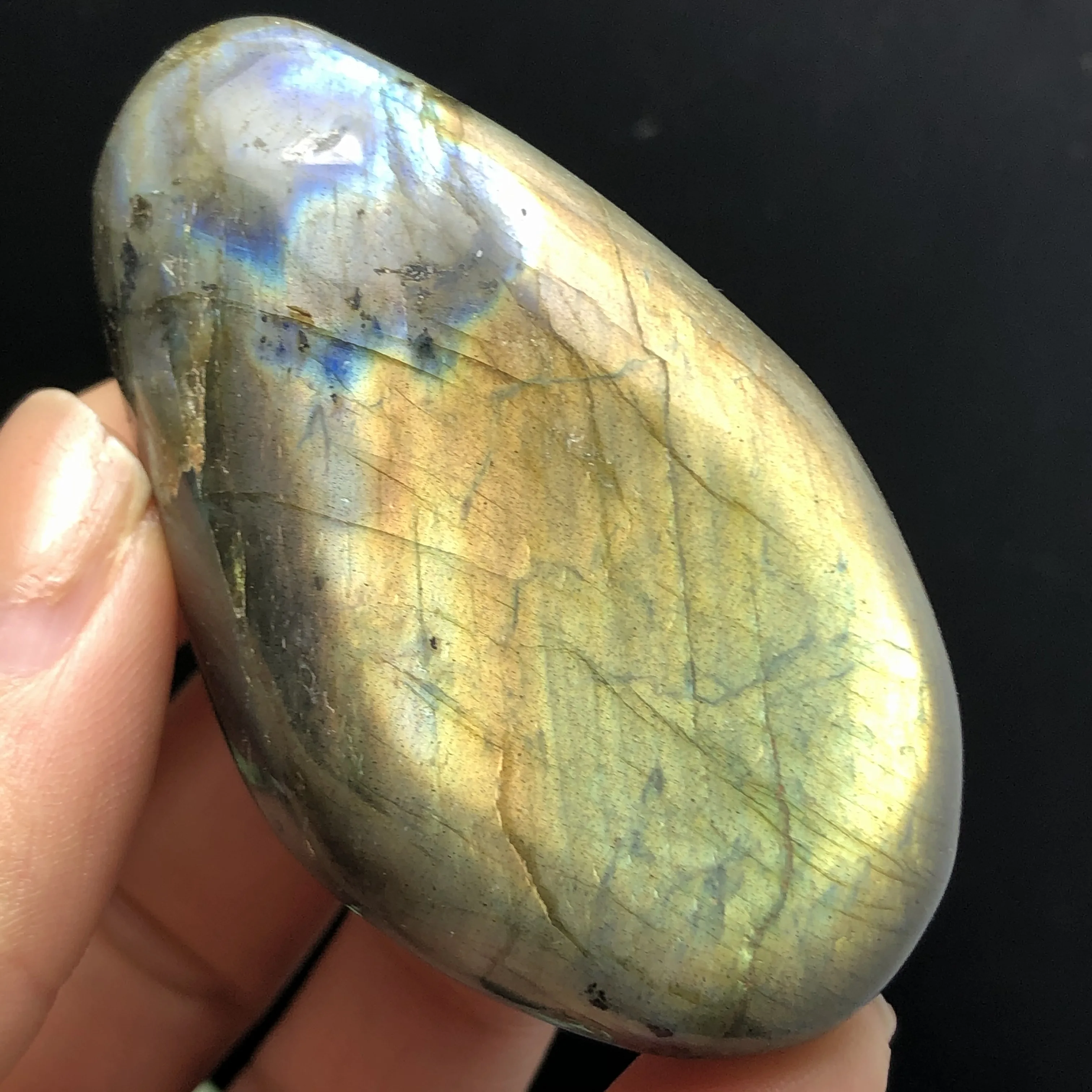 Натуральный Красочный Кристалл Лабрадорита оригинальный лунный камень