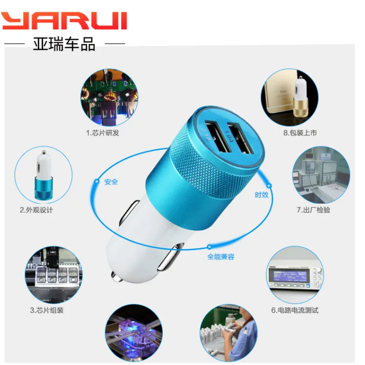 Прямая продажа автомобильное зарядное устройство один буксир две сигареты три