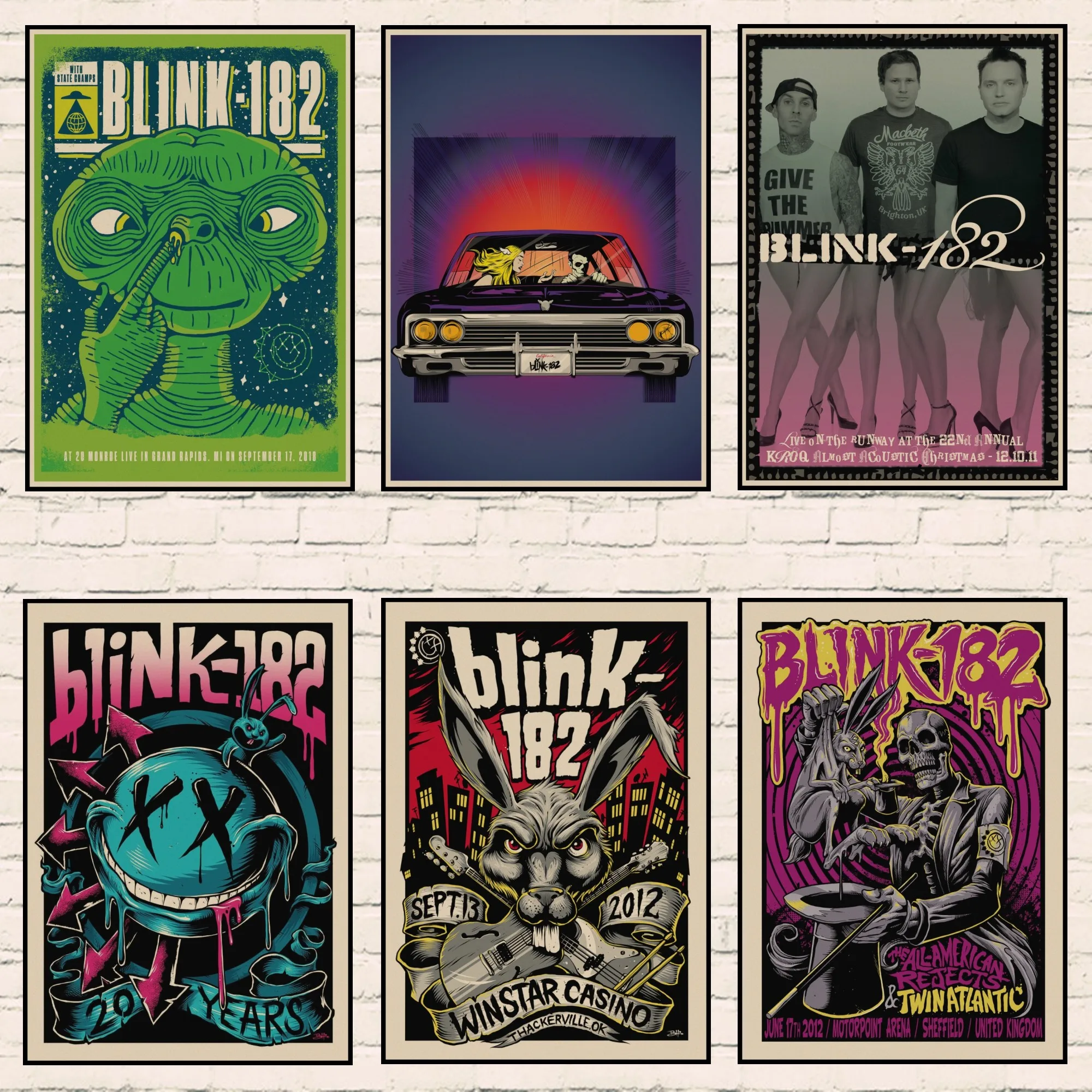 ВИНТАЖНЫЙ ПЛАКАТ The Blink 182 рок группа крафт ретро панк плакат Европейская и