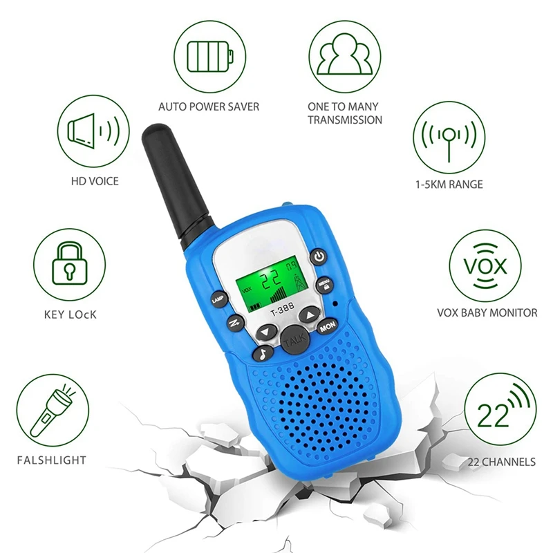 3 pcs walkie talkies for kids 3 km range indoor outdoor activity stem toys birthday gifts for boys and girls free global shipping
