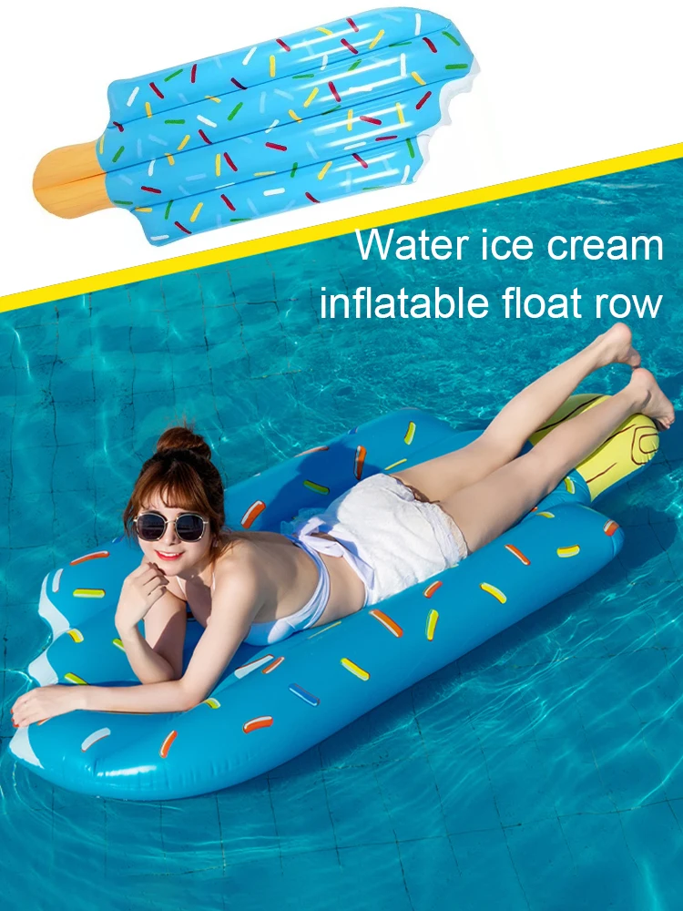 

Inflatable Floating Row Ice Cream Shape Adults Children Swimming Pool Toy Floating Bed for Summer Party Beach Water Games