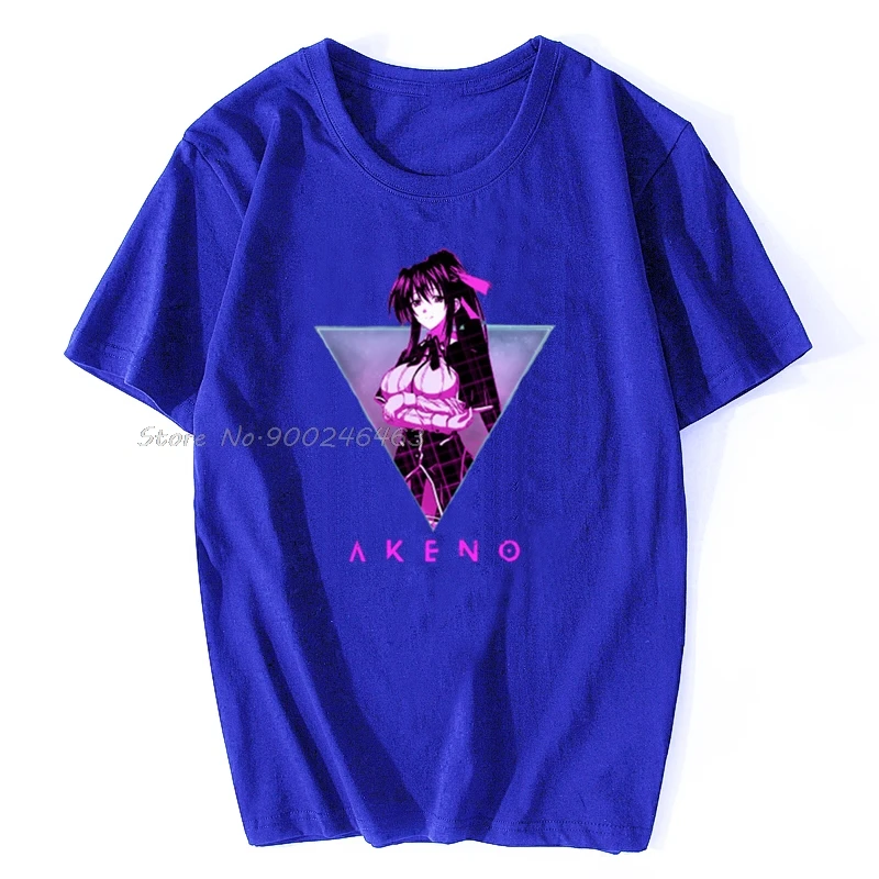Мужская футболка Akeno Himejima Highschool DxD 80s аниме женская мужские хлопковые футболки