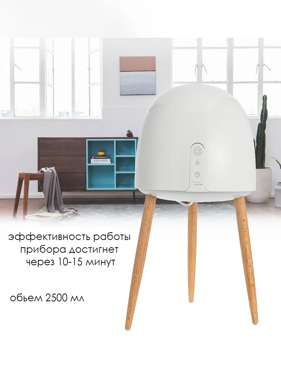 Ультразвуковой увлажнитель воздуха с ионизатором цвет белый 26 5х42 6х26 5 см Aromic AM-18 |