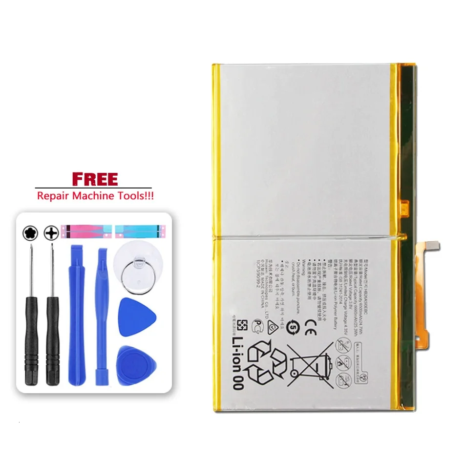 

Replacement Tablet Battery HB26A510EBC For Huawei MediaPad Media Pad M2 10 flat cell M2-A01W M2 A01W M2-A01L M2 A01W 6660mAh
