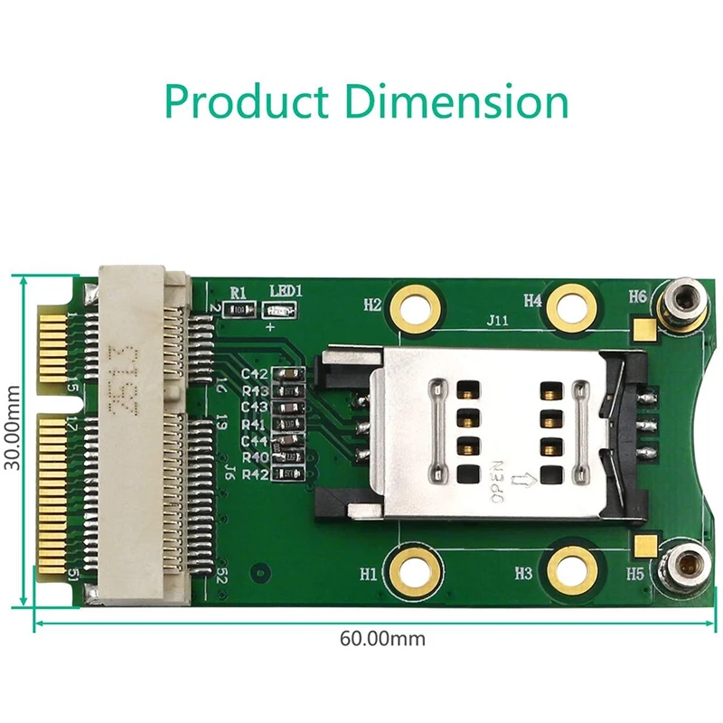 Mini Pci E адаптер со слотом для Sim карты подходит 3G/4G Wwan Lte Gps (флип Тип держатель