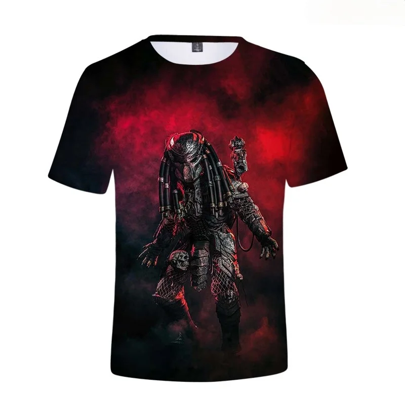 

2021 Horror Movies Predator 3D T-shirts Men Summer Casaul Short Sleeve Women Cool Streetwear Predator Oversized T-shirts