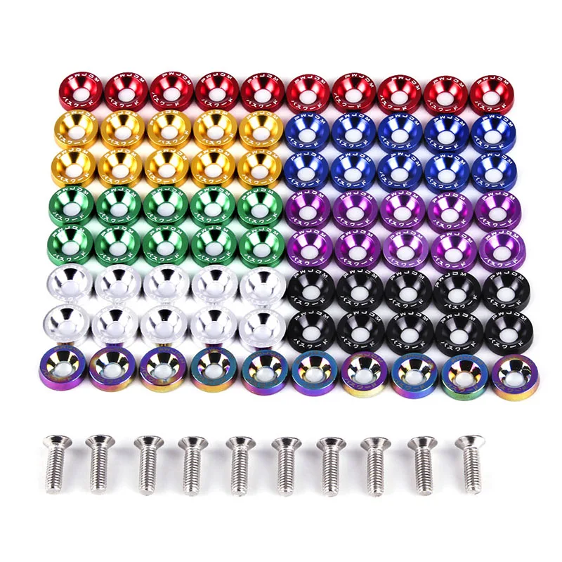 10 шт. модифицированные автомобильные шайбы шестигранные крепежные детали бампер