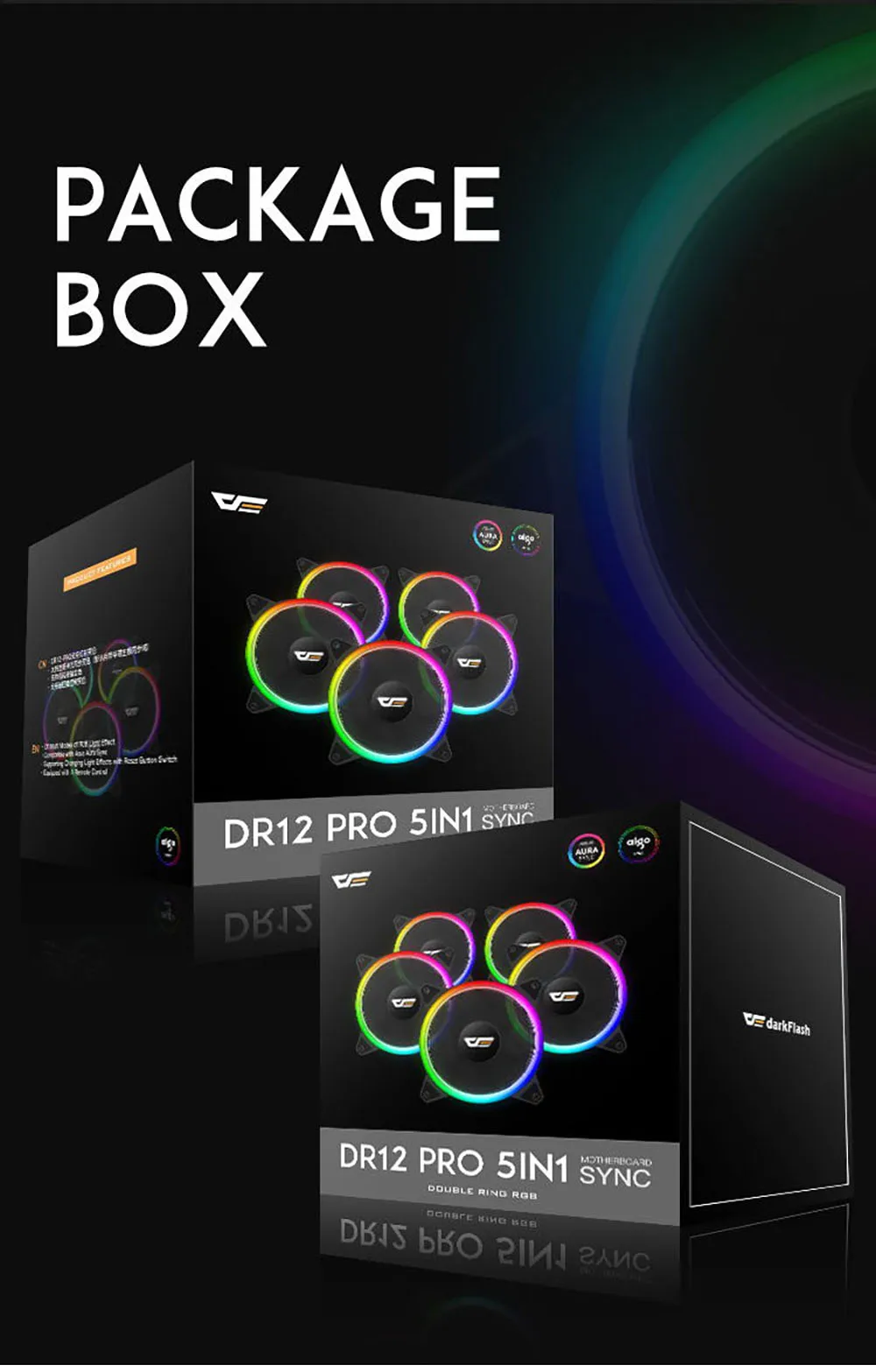 Aigo кулер DR12Pro куллер радиатор ПК кулер RGB120 мм вентилятор регулировка скорости светодиодный для пк вентилятор тихий AURA синхронизация Cpu кулер для корпуса охлаждения Компьютерный Вентилятор для компьютера