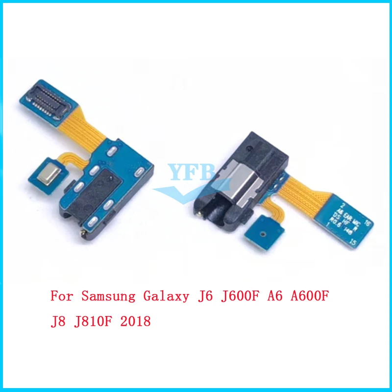 Гибкий кабель для наушников Samsung Galaxy J6 J600F A6 A600F J8 J810F 2018 с микрофоном|Шлейфы