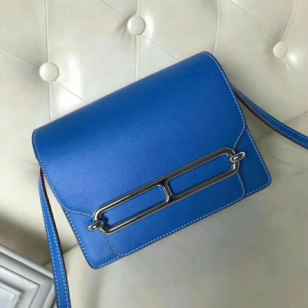 

Genuine Leather Women Messenger Bag Shoulder Bags Luxury Handbags Women Bags Designer Bolsa Feminina Blue Crossbody Bag