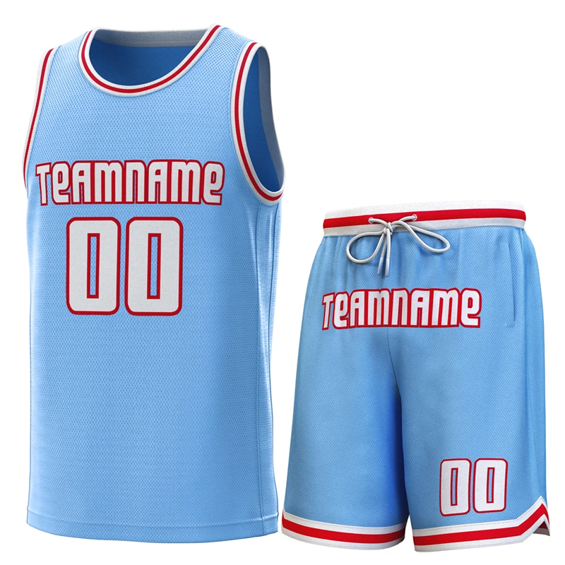 New Basketball Jersey Set Custom Embroidery Men Women Basketball Match Suit Breathable Quick Dry Basketball Jersey