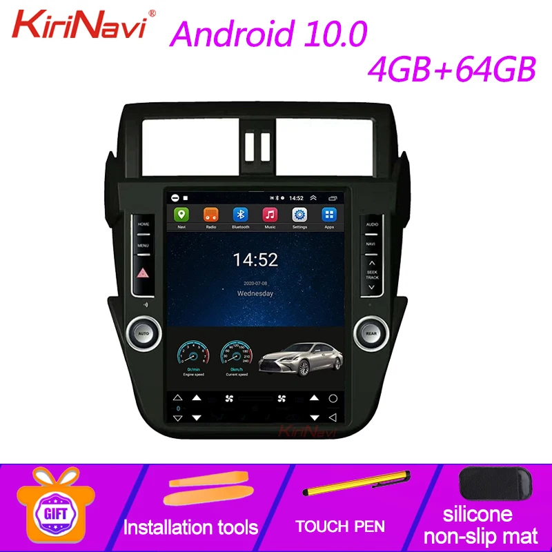 

KiriNavi Vertical Screen Tesla Style 12.1" Android 10.0 Car Radio For Toyota Prado Land Cruiser Car DVD Player GPS 4G 2014-2017