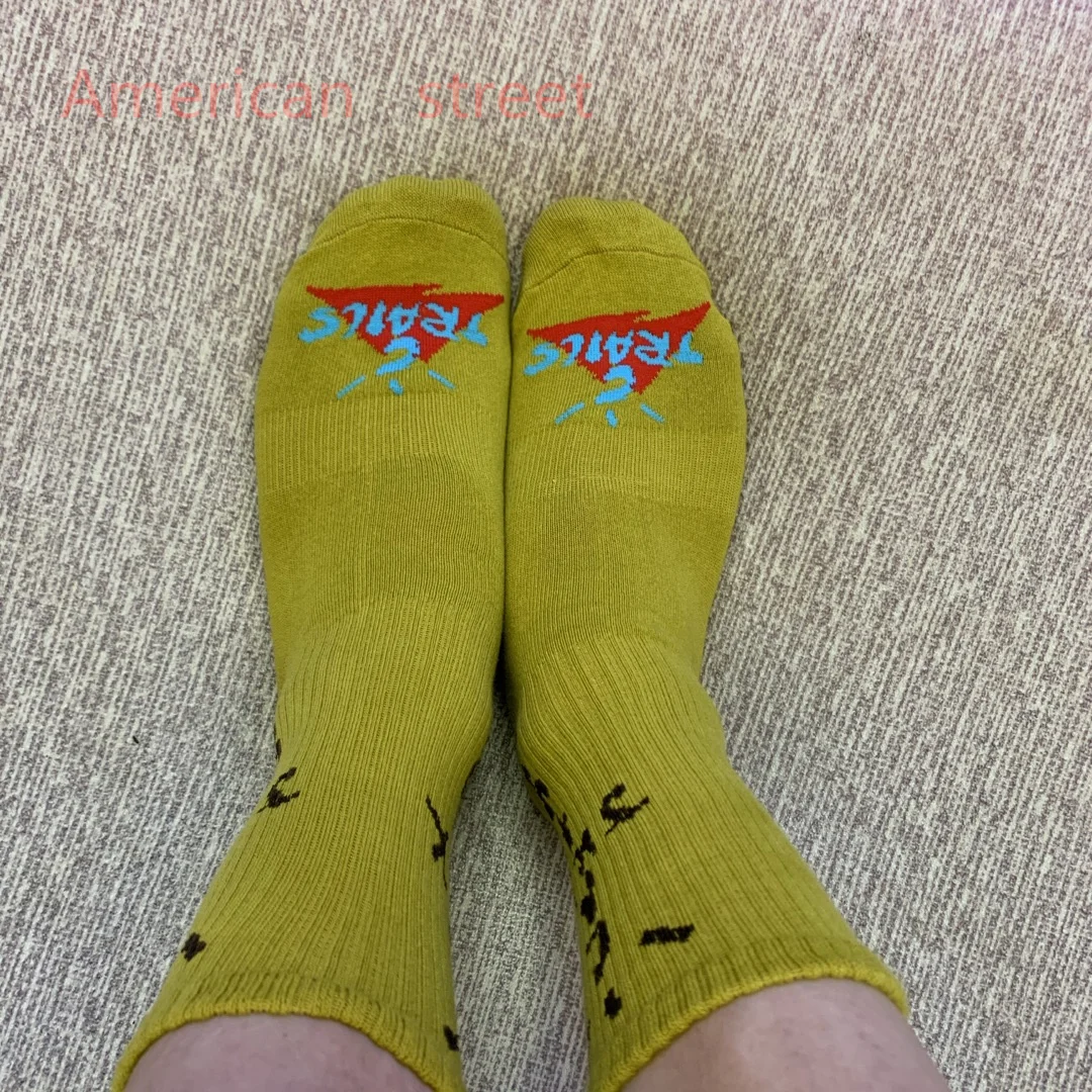 2021 New Socks Skate Crew Trails Socks Men Sport TS Cactus Jack Bandanas Socks Streetwear Hip Hop 3 Pairs/box