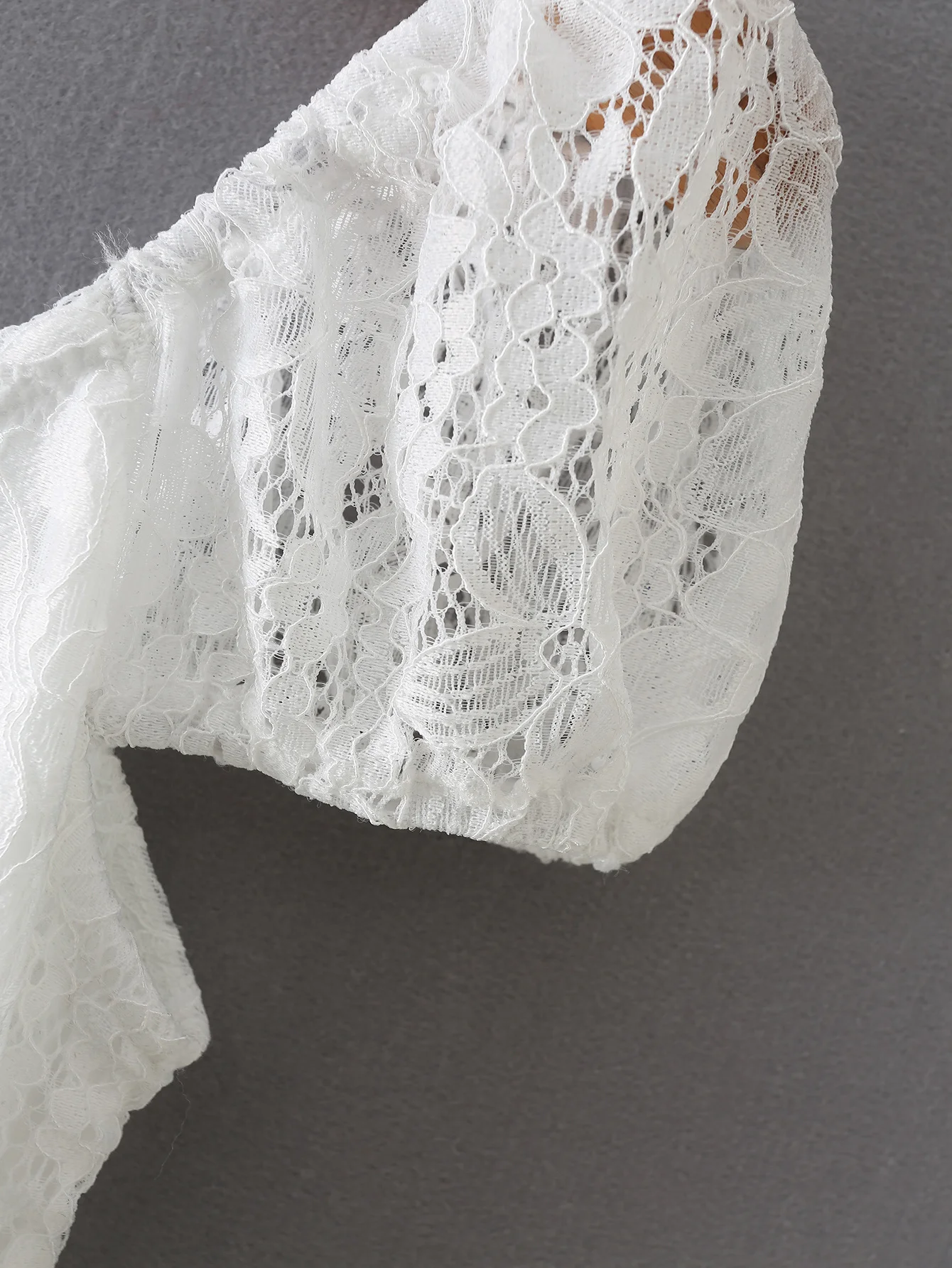 

2021 new fashion casual women's clothing White Puff Sleeve Dress with One-Word Neck