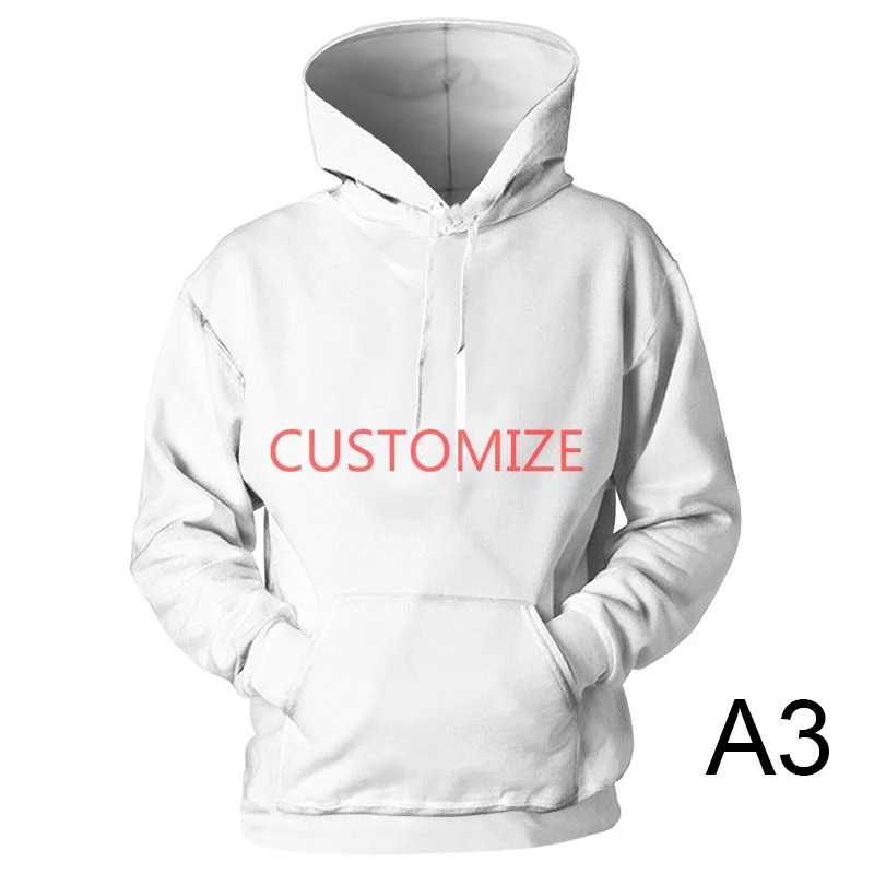 A3 худи с 3D принтом мужские повседневные топы Настраиваемые уличные толстовки