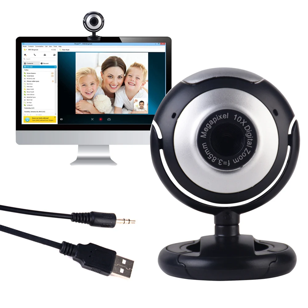 Usb веб камера HD для ПК 16 MP Цифровая видеокамера с функцией ночного версия