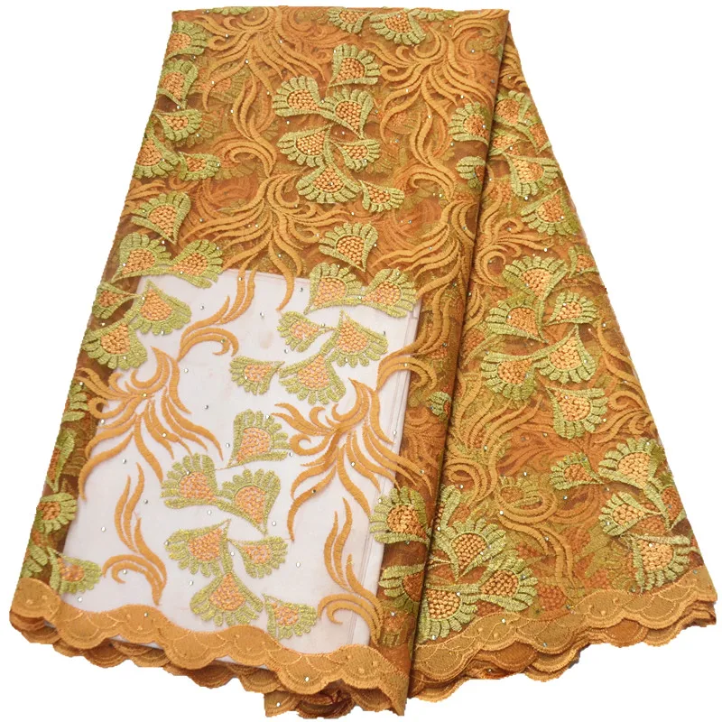 

High Quality 2020 New 5 Yards African Lace Fabric With Stones