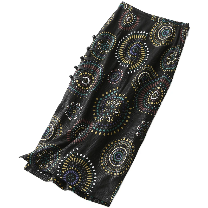 AYUNSUE Осенняя юбка из натуральной кожи для женщин 2020 Корейская элегантная