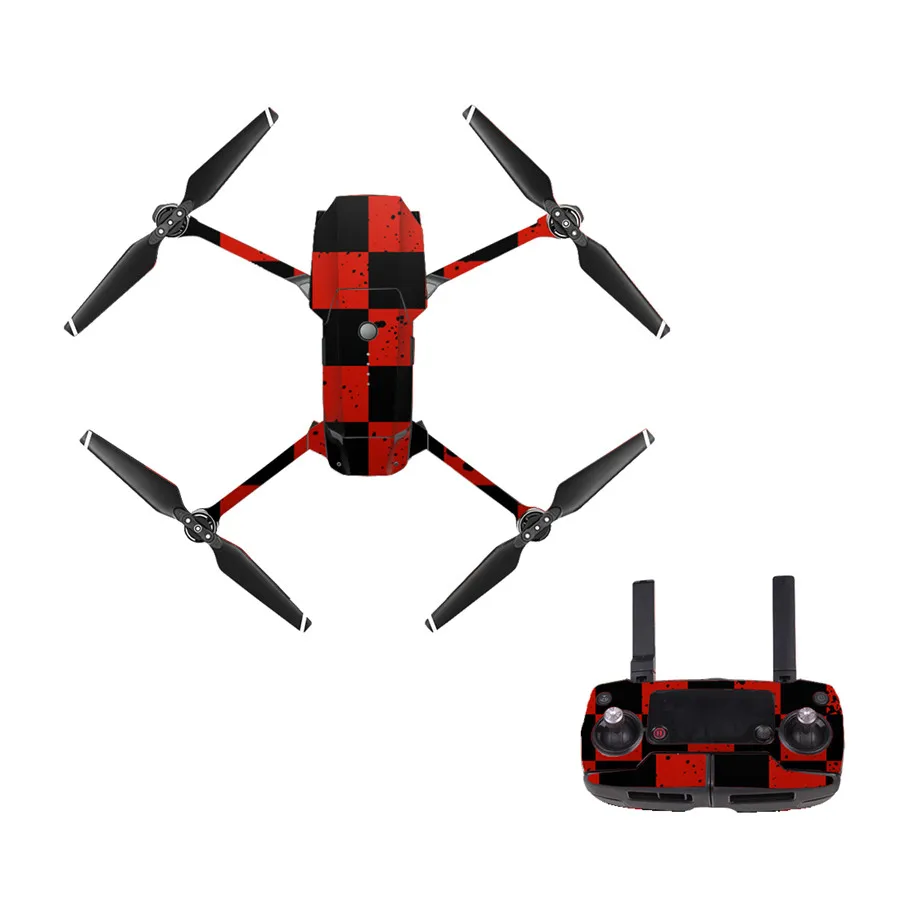 Красно Черная Стильная наклейка для DJI Mavic Pro Drone + пульт дистанционного управления
