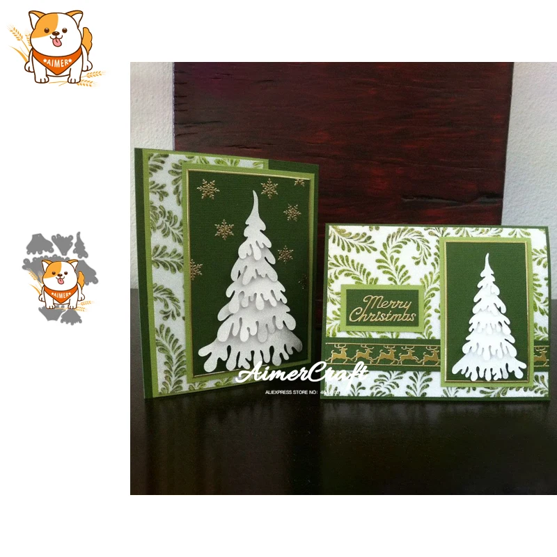 Металлические Вырубные штампы в виде рождественской елки зеркальные