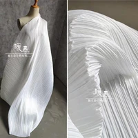 stiff pleated fabric super white miyake folds diy patchwork wedding art painting decor skirt dress clothes designer fabric