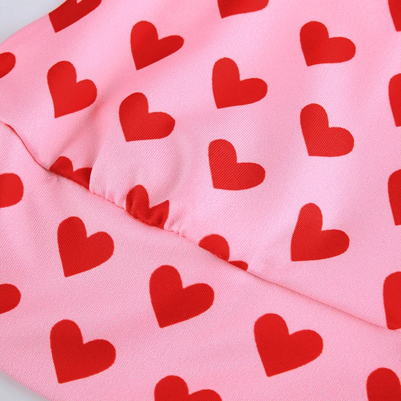 

2021 Summer New Style Purple Heart-Shaped Printing Metal Buckle Tube Beach Top Halter Corset Women Sexy Beach Corset Straps