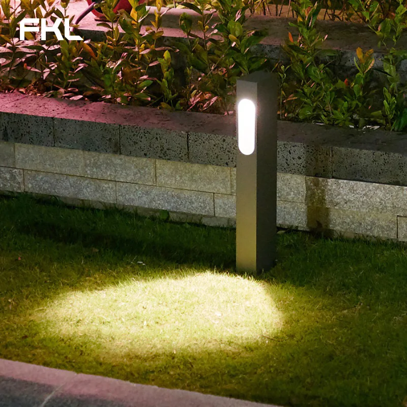 FKL простой современный сад во дворе колонна лампа уличный фонарь наружный пейзаж