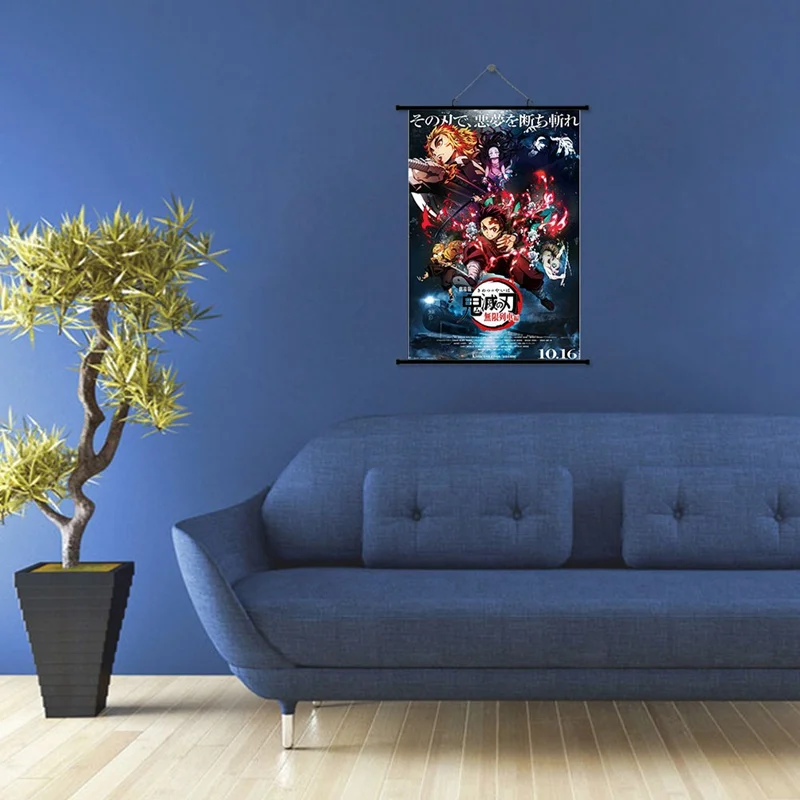 Японский аниме картины плакат стена прокрутки лезвие демонического уничтожения