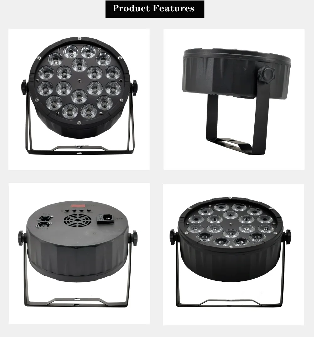 Дистанционное управление 18x12 Вт led par огни dmx512 большие линзы rgbw 4в1 led плоский par led dj освещение оборудование дискотека